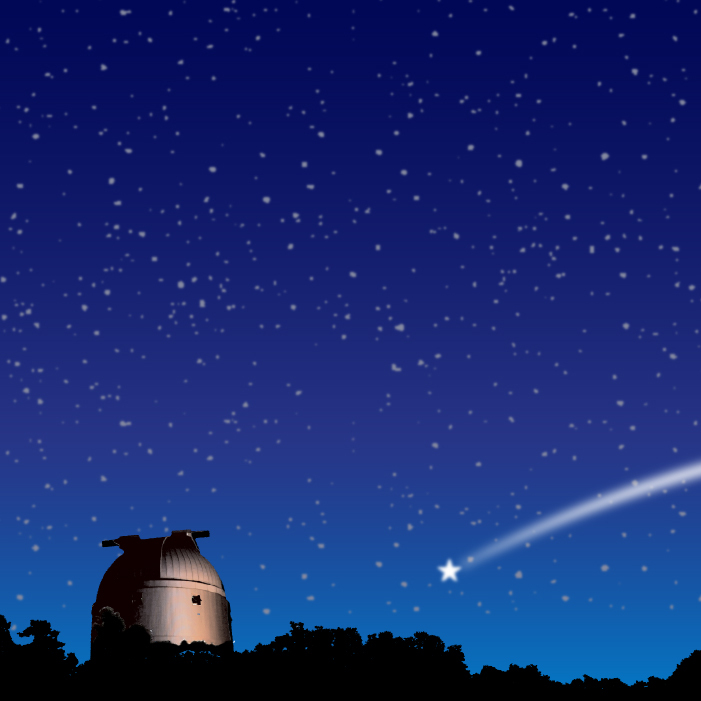 天文台と星空の写真
